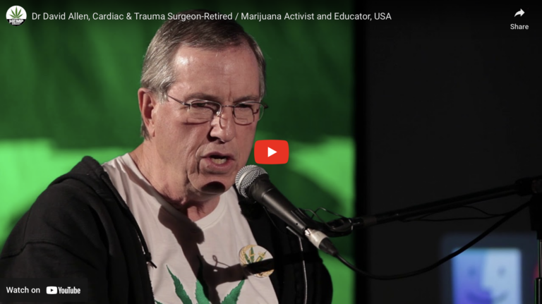 Dr David Allen, Cardiac & Trauma Surgeon-Retired / Cannabis Activist and Educator, USA